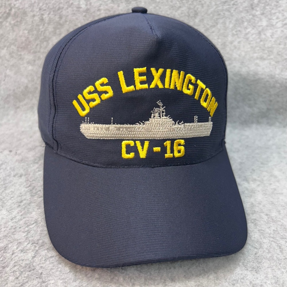 USS Lexington CV-16 Mens Navy Jacobson Hat Snapback Military Ship Cap OSFM
